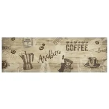 vidaXL Küchenteppich Waschbar Kaffee Braun 60x180 cm Samt
