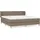 vidaXL Boxspringbett mit Matratze Taupe 180x200 cm Stoff