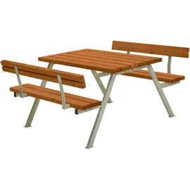 Plus Garten-Essgruppe Alpha Kombimöbel mit 2 Rückenlehnen, (1-tlg), 118x185x76/45 cm weiß