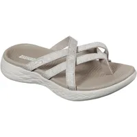 Skechers Damen ON-The-GO 600 Dainty Sandale, Taupe Textile, 38 EU