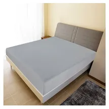 vidaXL Spannbettlaken Jersey-Baumwolle 90 x 200 cm Grau