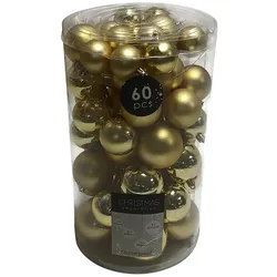 Weihnachtskugeln Christbaumkugeln Baumkugeln Tannenbaumkugeln Kugeln Gold 60 Stk