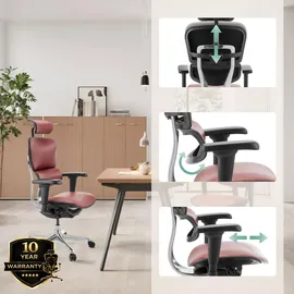 HJH Office Ergohuman Ultra L Gen2 Leder Weinrot