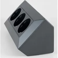 ChiliTec Mehrfachsteckdose 3-Fach Anthrazit