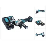 Makita DGA 521 RG1X1 Akku Winkelschleifer 18 V 125 mm X-LOCK Brushless + 1x Akku 6,0 Ah + Ladegerät