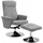 Homcom Relaxsessel mit Hocker Samt 71 x 104 x 69 cm Grau drehbar/neigbar