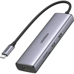 UGREEN USB-C zu 2*USB3.0+HDMI+RJ 45+SD&TF +PD port Hub