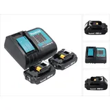 Makita Power Source Kit 18 V Li-Ion 2x 2,0 Ah + DC18SD Ladegerät 194533-6