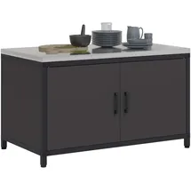 vidaXL Küchenaufbewahrung Regal 60 x 50 x 92 cm Schwarz