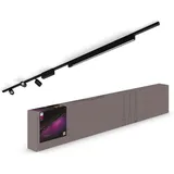 Philips Hue Perifo Railverlichting Plafond 3-spots en 1 Lichtbalk - Basisset - 1 en 1,5 Meter Rails - Wit en Gekleurd Licht - Dimbaar - Verbind met Bluetooth of Hue Bridge - Zwart