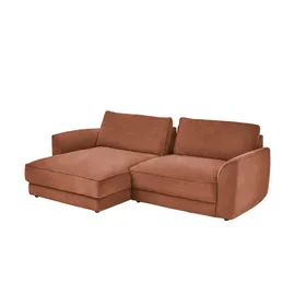 Lounge Collection Eckcouch Flachgewebe 2-Sitzer Braun