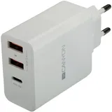 Canyon Power Adapter H-08 PD 30W, USB-C, USB-A, weiß
