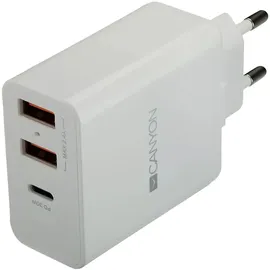 Canyon Power Adapter H-08 PD 30W, USB-C, USB-A, weiß