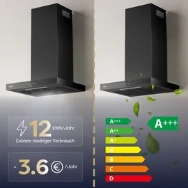 Ciarra VMB6102 Wandhaube 60 cm Schwarz