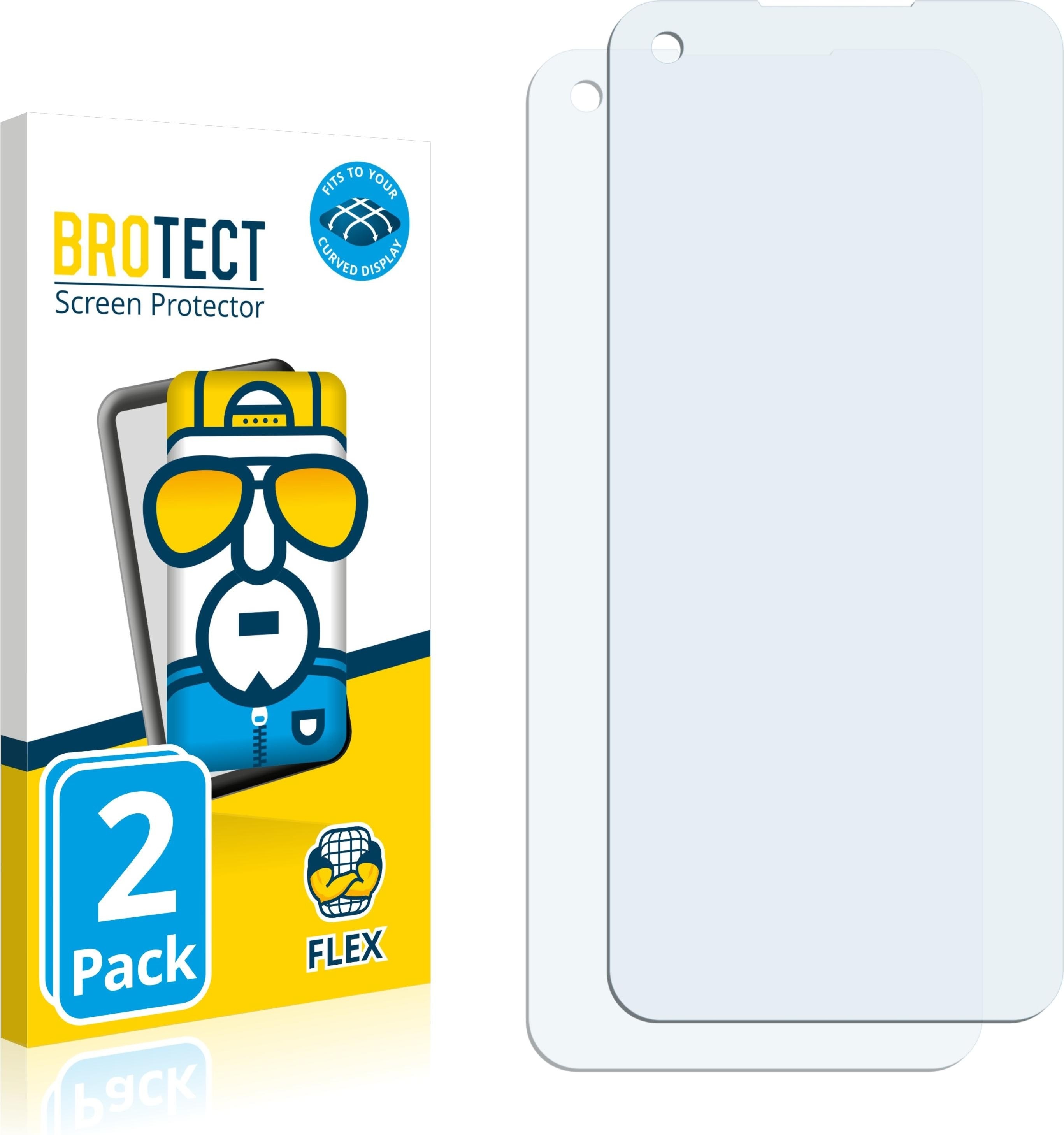 BROTECT 2x BROTECT Flex Full-Cover Displayschutzfolie für Asus ZenFone 10 (2 Stück, Asus Zenfone 10), Smartphone Schutzfolie