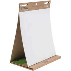 Bi-Office umweltfreundlicher Flipchartblock Tischaufsteller Earth, recyceltes Papier, 20 Blätter  80g/m2, Blätter oben selbstklebend (6er-Pack)