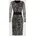Midikleid Schwarz/Beige 40