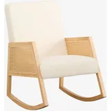 Sklum - Tivisa Schaukelstuhl aus Rattan und Schaffell