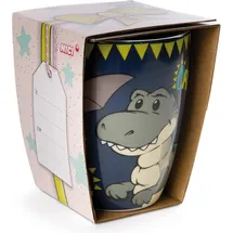 NICI Kindergeschirr + Kinderbesteck, Tasse Dinos in Geschenkverpackung