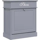 vidaXL Schuhschrank 50 x 28 x 58 cm grau / grau
