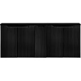 [en.casa] Waschbeckenunterschrank Skelbolu mit 5 Türen 140x60x40cm Schwarz [en.casa]
