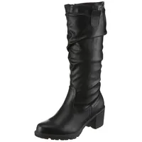 aniston shoes Stiefel mit slouchy Schaft mit Raffungen - NEUE KOLLEKTION, Gr. 38, schwarz, , 67838062-38