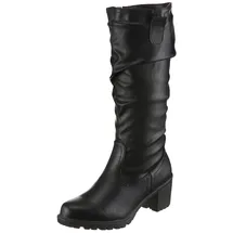 aniston shoes Stiefel mit slouchy Schaft mit Raffungen - NEUE KOLLEKTION, Gr. 38, schwarz, , 67838062-38