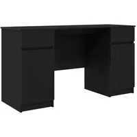 VidaXL Schreibtisch Schwarz Eiche 140x49x76 cm Holzwerkstoff