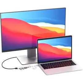 Satechi USB-C Hub Slim, Multiport-Adapter, Dockingstation mit 4K HDMI, 60W Power Delivery, 2X USB-A, SD/MicroSD-Kartenleser – Silber