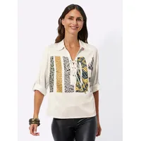 Witt Weiden Schlupf-Bluse in champagner-khaki-bedruckt | Gr.: 38