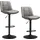 VASAGLE Barhocker 2er Set, mit Fußstütze, taubengrau
