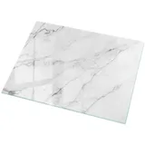 Tulup Tischplatte Marmoroberflächenmuster Tischplatte aus Glas 120x80 cm Weiß Tischplatte Tischplatte Rund Glas für Tischplatte