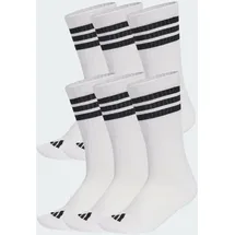 adidas 3-Streifen Essentials Cushioned Crew Socken 6er Pack Weiß/Schwarz 37-39