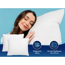 ZOLLNER KopfKissen Spar-Set 50 x 60 cm Weiß
