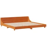 vidaXL Massivholzbett 180 x 200 cm Wachsbraun