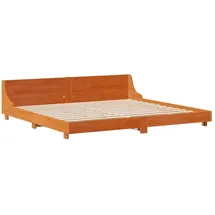 vidaXL Massivholzbett 180 x 200 cm Wachsbraun