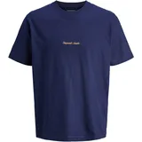 JACK & JONES JORNORREBRO EMB TEE SS CREW NECK blau M