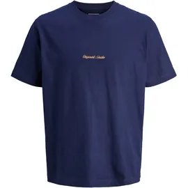 JACK & JONES JORNORREBRO EMB TEE SS CREW NECK blau M