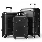 aleos Hartschalen-Trolley 4-Rollen 56 cm / 100 l schwarz