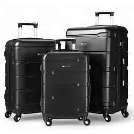 aleos Hartschalen-Trolley 4-Rollen 56 cm / 100 l schwarz