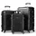 aleos Hartschalen-Trolley 4-Rollen 56 cm / 100 l schwarz