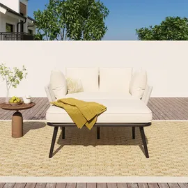 stilvora Sonnenliege 120 x 130 cm Beige