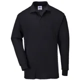 PORTWEST Genoa Langarm Polo-Shirt, Größe: M, Farbe: Schwarz, B212BKRM