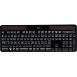 Logitech K750 Kabellose Solar Tastatur für Windows, 2,4 GHz kabellos mit USB-Unifying-Empfänger, Ultradünn, Kompatibel mit PC, Laptop, Spanische... - Schwarz