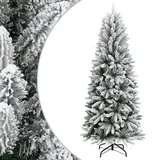 vidaXL Künstlicher Weihnachtsbaum Beschneit Grün/Weiß 150 cm