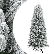 vidaXL Künstlicher Weihnachtsbaum Beschneit Grün/Weiß 150 cm