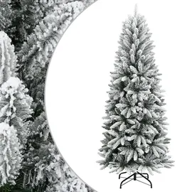 vidaXL Künstlicher Weihnachtsbaum Beschneit Grün/Weiß 150 cm
