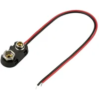 TRU Components TC-13220564 Batterieclip 1x 9 V Block Druckknopfanschluss