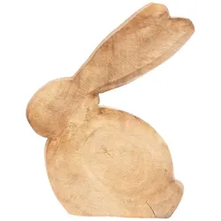 Holzhase 40 cm Pappel - Handarbeit - jedes Stück ein Unikat