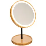 5five simply smart Kosmetikspiegel Led, Rund, Bambus